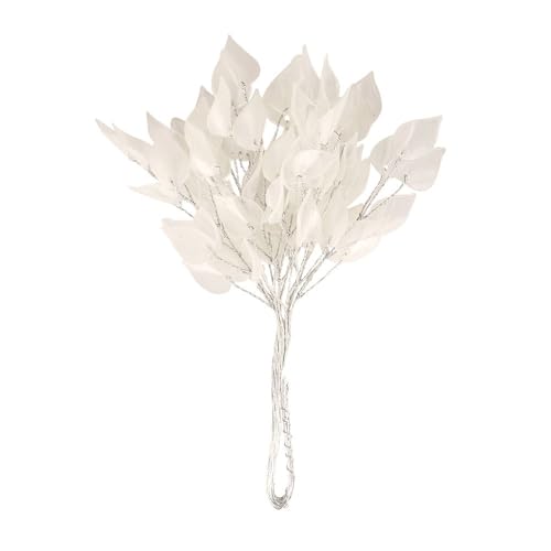 Ideen mit Herz | Branches décoratives avec feuilles en acrylique transparent | Fleurs décoratives | Branches de bijoux | DIY | Bricolage | 10 branches de fil de 7 feuilles chacune | 18 cm de long