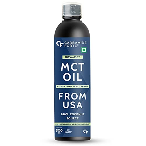 NWIL Pure MCT Oil C8 from USA 100% Coconut Source - 500ml Vegetarian Oil