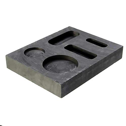 Graphite Mold Vogueing Tool 72x57x12MM Crucible Melting Tool Graphite Foundry Crucible for Gold Silver Metal