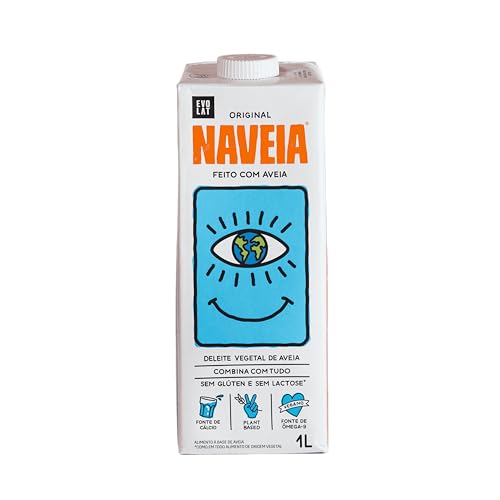 Naveia Leite Vegetal de Aveia Original 1L - Vegano, Sem Lactose e Sem Glúten