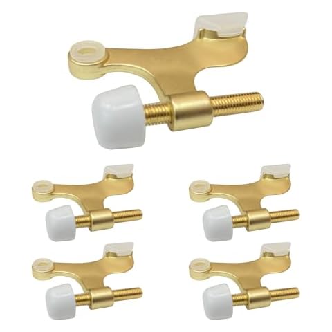 Hinge Pin Door Stop 5 Pack Champagne Brass Heavy Duty Design | HOWTOOL Cover