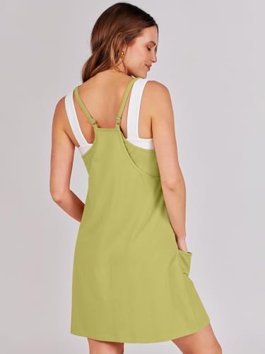Image of ANRABESS Women Athletic Dress Summer Tennis Workout Active Sports Mini Romper Dress Built in Shorts Travel Vacation Clothes