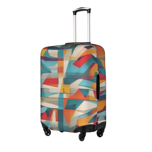 Stylish Suitcases Protector Cover,Elastic Luggage Cover with Abstract Pattern Print Fit 18-32 In