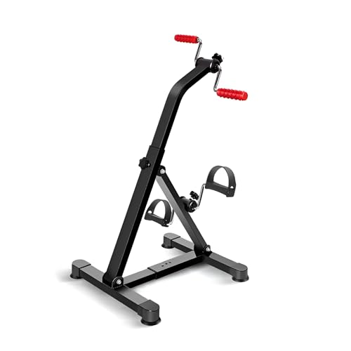Image of Sparnod Fitness SMB-275 Arm & Leg Mini Exercise Bike, Manual Pedal Rehabilitation Exerciser, Adjustable Resistance, Compact Design with Non-Slip Pedals, Steel Frame, 120kg Capacity