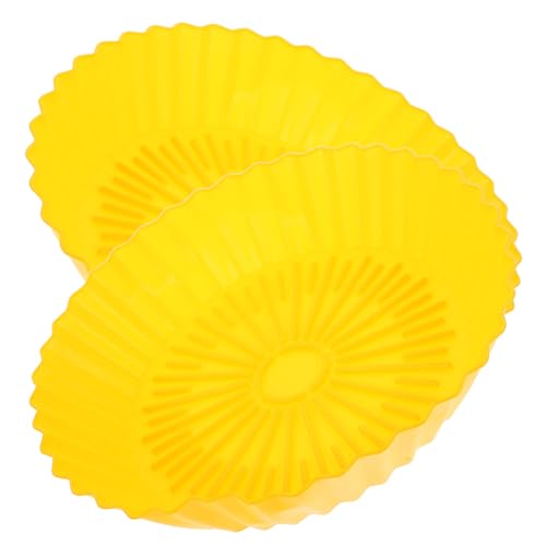 PRETYZOOM 2pcs Multi-function Air Fryer Silicone Liner Kitchen Baking Mats for Air Fryer Baskets for Ovens and Microwaves for Chicken Wings Snacks and More