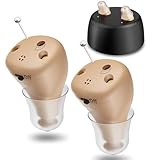 Hearing Aids, OTC Hearing Aids for Seniors Severe hearing Loss, Small In Ear Rechargeable Hearing Aids with Long Lasting Battery, Clear Sound, Comfortable Fit, Nearly Invisible Hearing Amplifiers