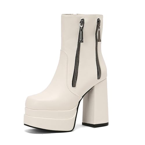Bottes courtes à semelle épaisse pour robe de soirée de bal et nuits festives