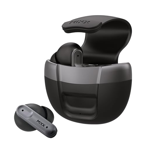 Mixx StreamBuds Solo 3 True Wireless Earbuds Auriculares inalámbricos Bluetooth intraurales, batería total de 18 horas con caja de carga magnética, controles táctiles, llamadas manos libres
