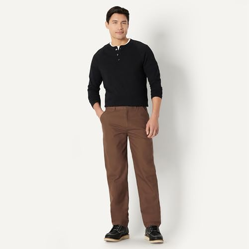 Amazon Basics Men's Relaxed Fit Duck Utility Workwear Pants, Chocolate, 40W x 32L view 3