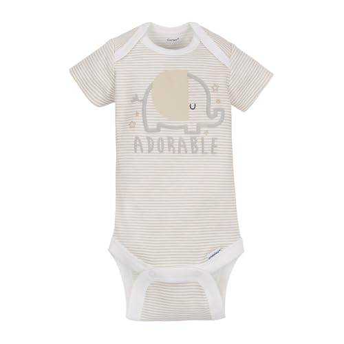 Image of Gerber Unisex Baby 5-Pack Short Sleeve Variety Onesies Bodysuits