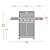 Monument Grills Larger 4-Burner Propane Gas Grills bbq Stainless Steel Heavy-Duty Cabinet Style with LED Controls Side Burner Mesa 400m