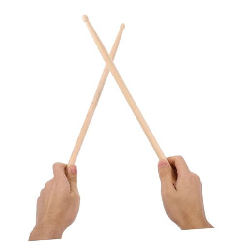 Baquetas profesionales Totority, 2 piezas, para principiantes, de madera, mango liso que alivia la fatiga de las manos, aptas para diversos estilos de batería miniatura 4