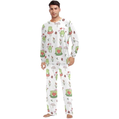 VIGTRO Unisex Pajama Set Long Sleeve Sleepwear Couples Matching Pajamas Sets, 2 Piece Pj Sets with Pockets for Women Men2