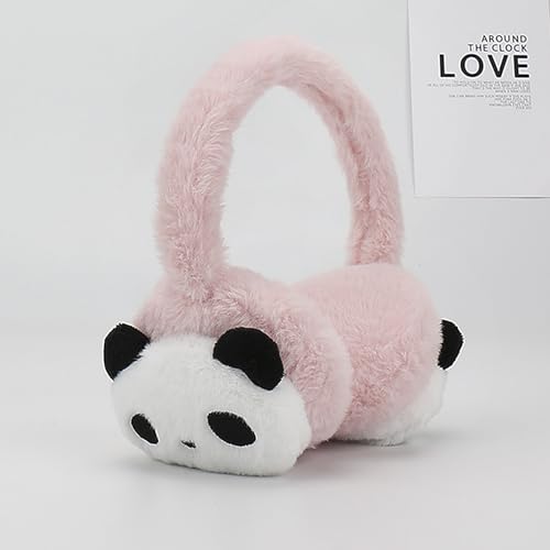 TINAYAUE Cute Panda Earmuffs for Girls Boys Kids Ear Muffs Winter Warm Plush Ear Warmers Faux Fur Windproof Ears Cover4