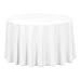 LinenTablecloth 108-Inch Round Polyester Tablecloth White