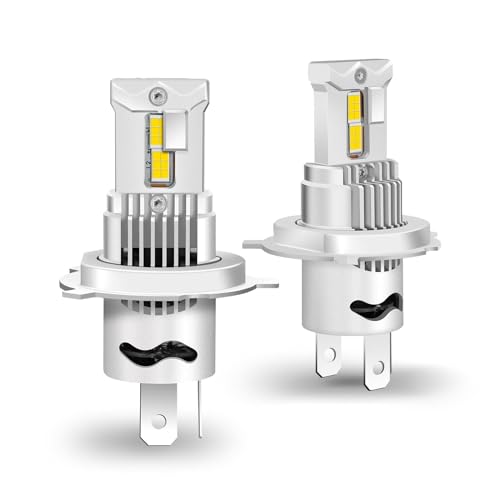 motoeye H4 Lampe Auto Halogen 12V 60/55W Scheinwerfer H4 Birnen Extra Hell 6000K Abblendlicht & Fernlicht