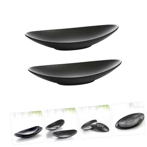 Platos Melamina Sushi Negro Mate x2 piezas miniatura 3