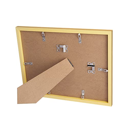 Upsimples 8.5X11 Picture Frame Certificate Document Frame With High Definition Glass, 5 Pack Diploma Frames For Wall And Tabletop, Gold #TOP2