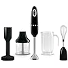 Smeg, Frullatore a Immersione HBF03WHEU, Funzione Turbo e Sistema di Taglio Flowblend, con Impugnatura Antiscivolo, Avvolgicavo Integrato, Accessori Inclusi, Potenza 700W, Bianco