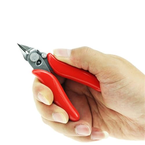 Perforadora de agujeros para cinturones de cuero, Herramienta for ajustar bolsas de máquina coser con ojales giratorios (tamaño alicate: 94 mm, filo: 6, ancho del mango: 68 mm)(Red)