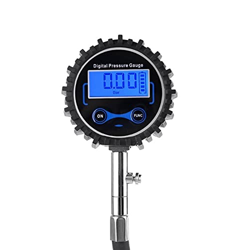 Manómetro Digital para neumáticos, Mandril de Aire Intercambiable de 200 PSI, Compatible con Coches, Motocicletas, RV, SUV, neumáticos de Bicicleta 35ED