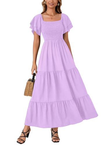 Image of LYANER Women's Square Neck Midi Dress