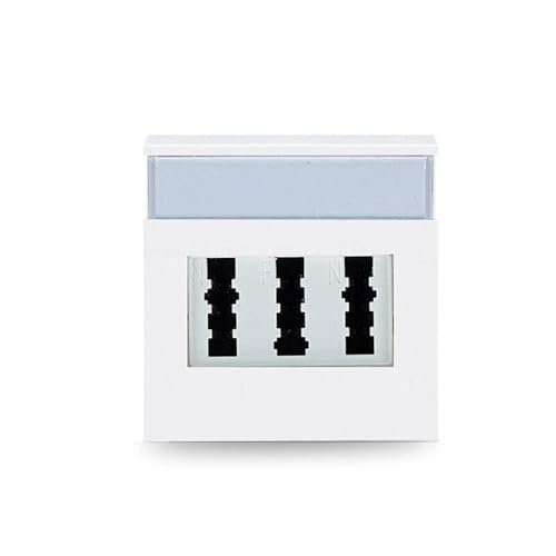 Regleta de 3 enchufes para mesa de escritorio, plegable, opcional con inserciones Livolo para equipar el escritorio, banco de trabajo, oficina (toma de teléfono NFN - TAE-LEG)