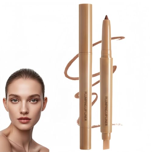 Saddle Brown Plump Matte Crayon Lip Liner Pencil,Matte Lip Liner Pencil,Waterproof Lipliner Pencil - Smooth and Creamy,Plump Lip Pencil Liner Long-Lasting,Retractable Lip Liners Lipstick for Women