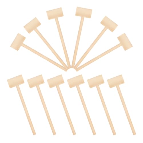 Ciieeo Funny Mallet Toy 12pcs Mini Hammers for Boys and Girls Wooden Gavel Toy for Baby Toddlers Boys and Girls