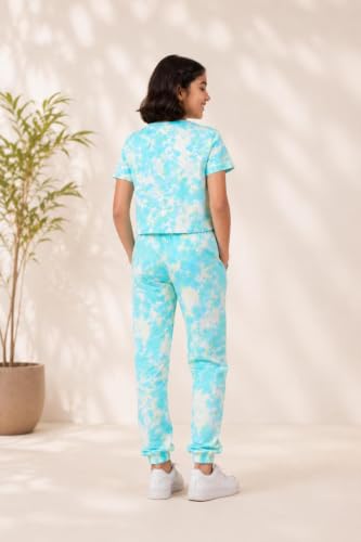 Image of Tweeny Mini Girls Kids Joggers | Tie Dye Joggers set | Track pant set | Pyajama with Crop top Combo Summer wear for Girls