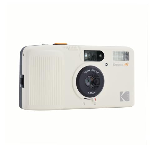 Image of KODAK Snapic A1 35mm Film Camera 35mm, Reusable, 2-Zone Focus, Lightweight, Compact (Ivory White) (Film & AAA Battery are not Included)