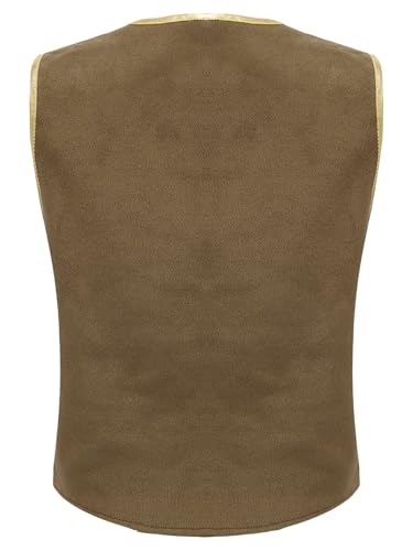 Kids Boys Medieval Pirates Vest Steampunk Renaissance Vintage Vikings Knight Waistcoat Jacket2