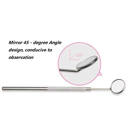 DNHCLL Makeup Mirror for Eyelash Extensions,Dental Examination Mirror Detachable Mini Mirrors Stainless Steel Beauty Tools for Observing Small Details 4