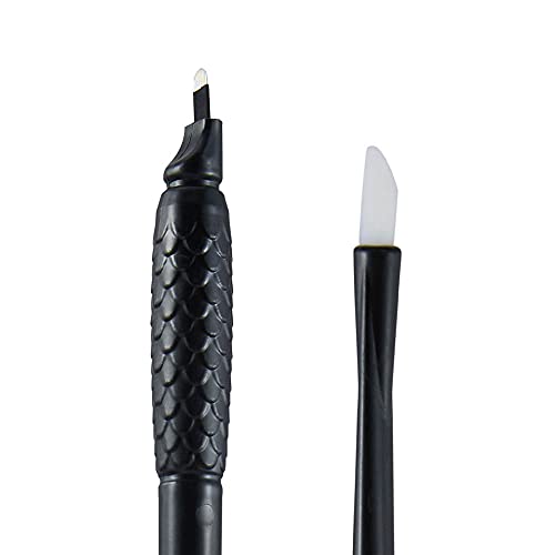 YIZHUO Pack of 10 Microblading Supplies - 18U Signature Disposable Pen With Pigment Sponge, Eyebrow Makeup Kit, Sterile Microblades