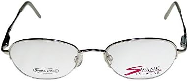 Swank Lilac For Ladies/Women Designer Half-rim Strass Spring Hinges Flexible Half-rimless Hip Eyeglasses/Eye Glasses (50-19-135, Shiny Silver)
