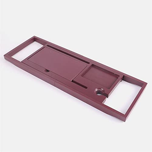 Etagere de baignoire extensible avec support livre et tablette de rangement - 6