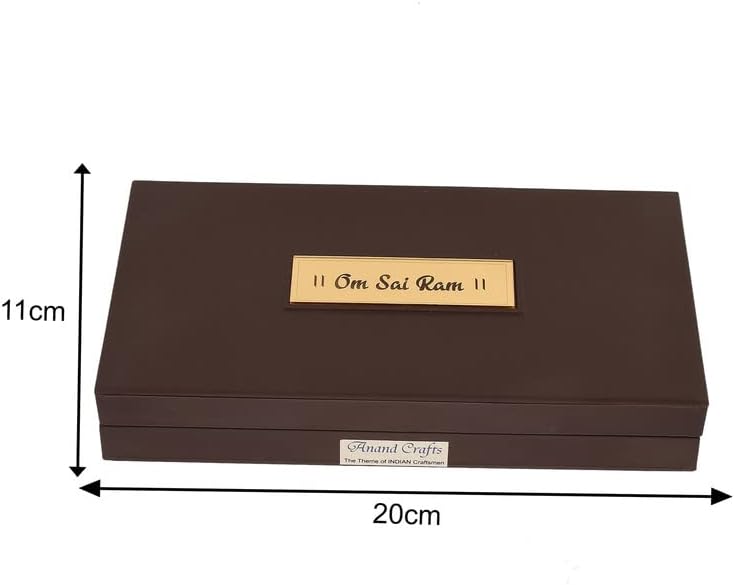 JAIPUR ACE Shirdi Sai Baba Gold Plated Charan Paduka Yantra for Health, Wealth, Prosperity & Success with Wooden Box for House Warming and Gift