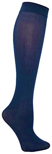 Image of Winterlace Queen Size Trouser Socks Womens 6 Pairs Plus Stretchy Opaque Knee High Wide Calf Nylon Spandex Dress Sock