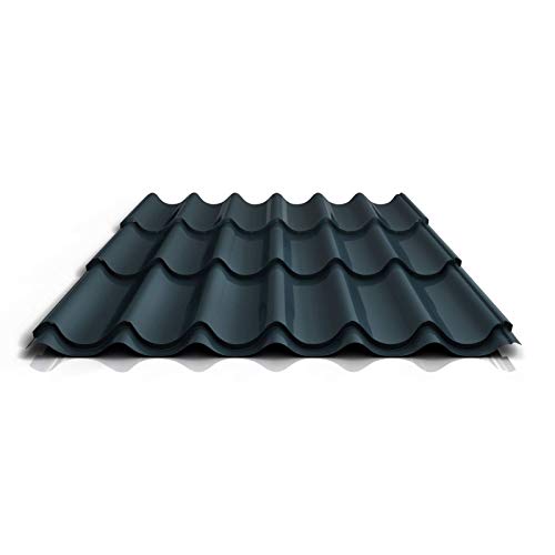 Preisvergleich Produktbild Pfannenblech / Ziegelblech / Dachziegelblech / Profil PS47 / 1060RTA / Material Stahl / Stärke 0,50 mm / Beschichtung 25 µm / Farbe Anthrazitgrau