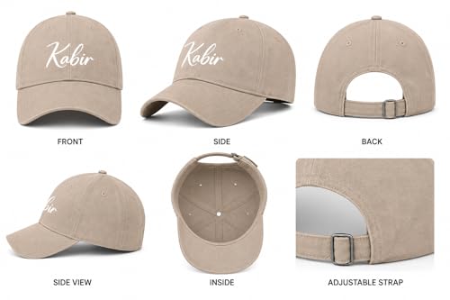 Image of AICA Personalised Name Cotton Cap for Men & Women � Black, Free Size | Gifts for Men & Women