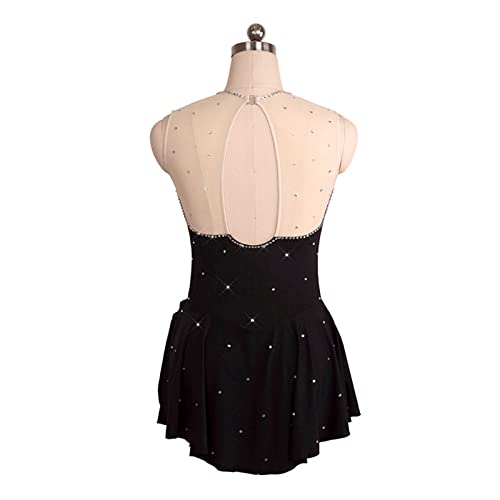 Vestido de Patinação Artística, Linha de Strass Brilhante Flores Meninas Mulheres Competição de Pati