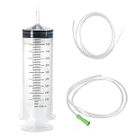 Extra Large 500ml/550ml Plastic Syringe with Green-Port Tube, Glue Applicator for Labs and Pets - Needle-Free