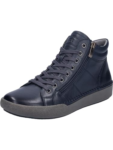 Josef Seibel Damen High-Top Sneaker Claire 11,Weite G (Normal),Wechselfußbett,Laufschuhe,schnürschuhe,schnürer,mid Cut,Indigo,42 EU