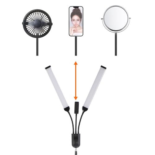 LED Fill Light, Dobrável Gooseneck Tubo, 3 Modos, 11 Níveis de Brilho, Display Digital,Ajustável, pa