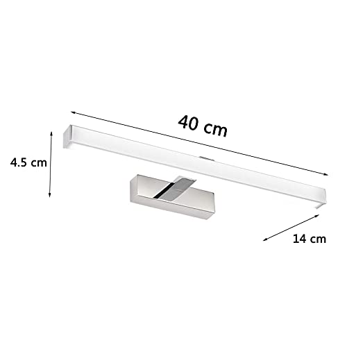 Applique LED miroir de salle de bain 12W lampe frontale meuble toilette 50cm - 6