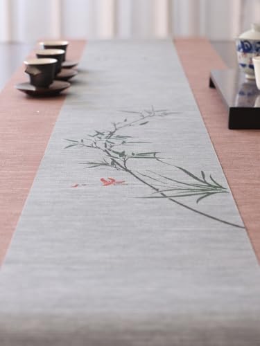 Chemin de table facile à couper antidérapant lin coton pour protéger table de cuisine