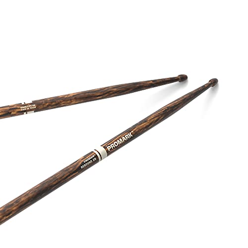 Image of ProMark Rebound 2B FireGrain Drumsticks, Lacquer Finished Drum Sticks, R2BFG, Acorn Tip, Hickory Wood - 1 Pair
