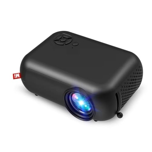 Muyilanc Miniproyector LED WiFi A10 con Resolución de 480 X 360, Compatible con Reproductor de Vídeo 1080P, Reproductor Multimedia Portátil para el Hogar, Enchufe de la UE.