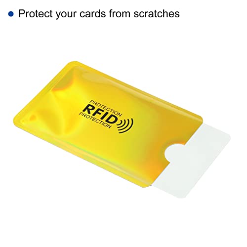RFID Blocking Credit Card Sleeves, 20 Pack Contactless Protector Holder for NFC Purse, Laser Gold3