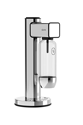 Skare Soda Maker 2 Steel, with a dishwasher safe 1 L bottle